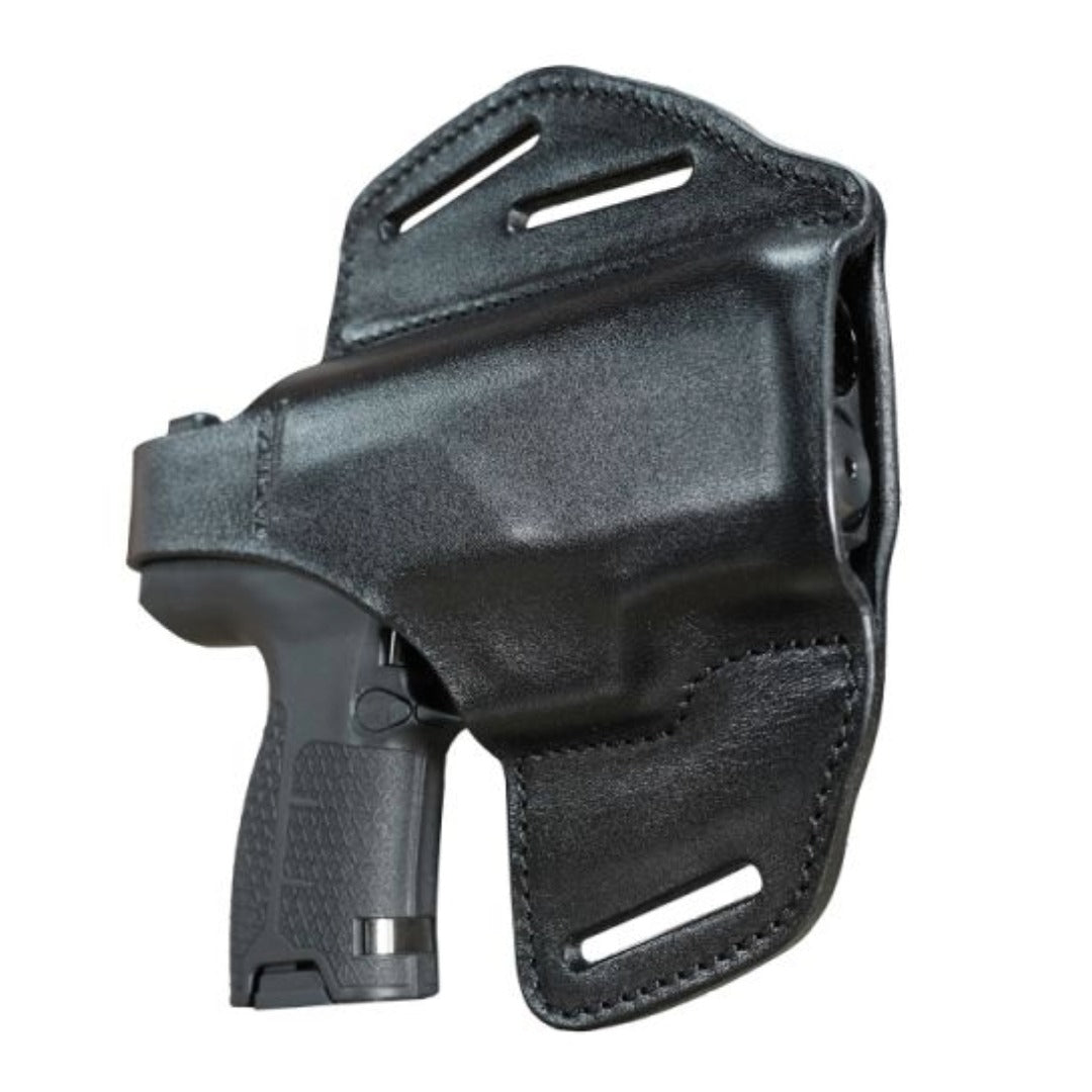 3 Slot RH Thumb Break Leather Holster – Fits Byrna CL | NAKESTORES
