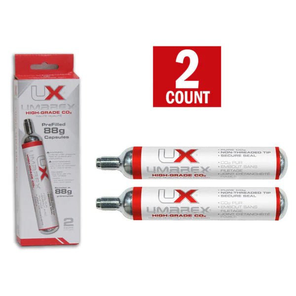 Umarex 88g Twin Pack Prefilled CO2 Cartridges 2 Pack