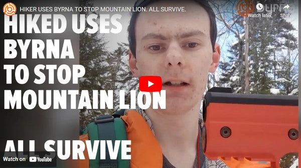 Hiker Stops Stalking Mountain Lion with Byrna Less Lethal. All Survive.