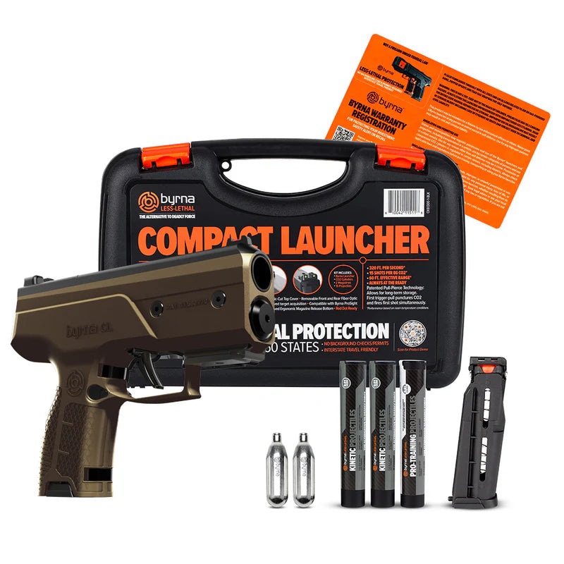 Byrna CL Compact Launcher Universal Kit - Less-Lethal Concealed Carry Self-Defense with Fiber Optic Sight