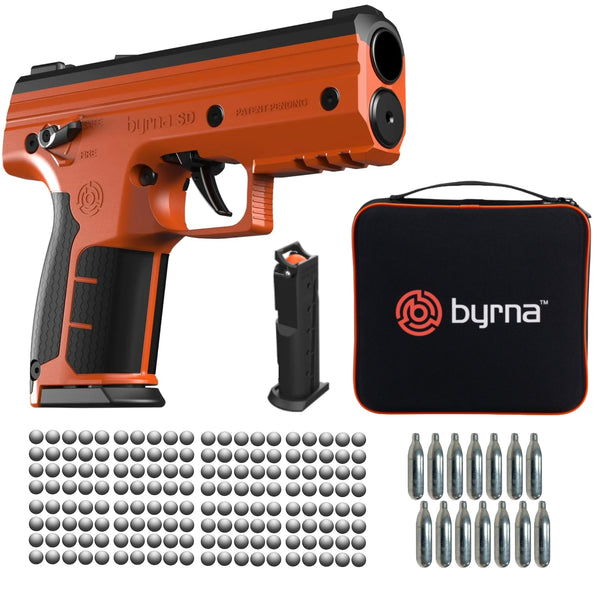 Nakestores SD Bundle Orange - Includes Byrna SD Universal Kit + (100) Kinetic Projectiles + (10) 8grams CO2