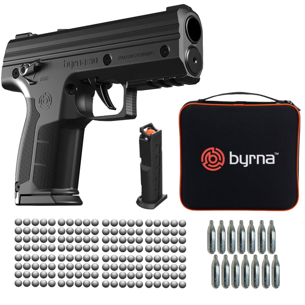 Nakestores SD Bundle Black - Includes Byrna SD Universal Kit + (100) Kinetic Projectiles + (10) 8grams CO2