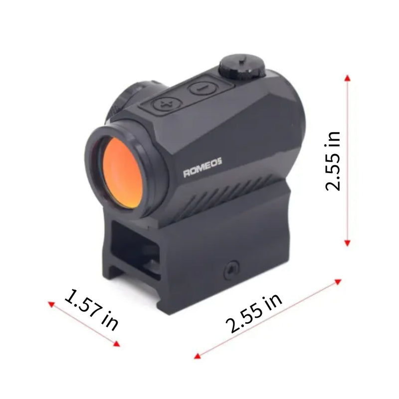 ROMEO5 1X20mm Tactical Shooting Durable Waterproof Fogproof Illuminated 2 MOA Red Dot Reticle Launcher Sight | Picatinny Mount Included - NAKESTORES