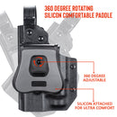 Level 3 RH Custom Holster For Byrna LE or SDXL Launcher compatible with Divalite laser light combo - NAKESTORES