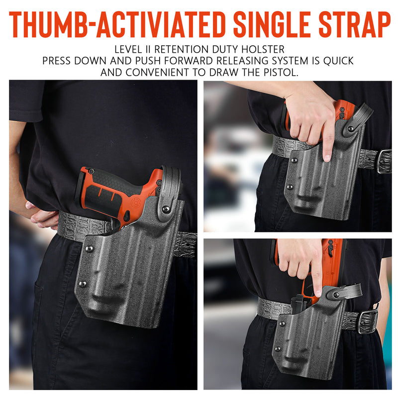 Level 3 RH Custom Holster For Byrna LE or SDXL Launcher compatible with Divalite laser light combo