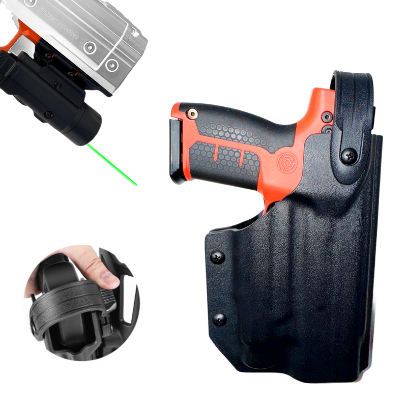 Level 3 RH Custom Holster For Byrna LE or SDXL Launcher compatible with Divalite laser light combo