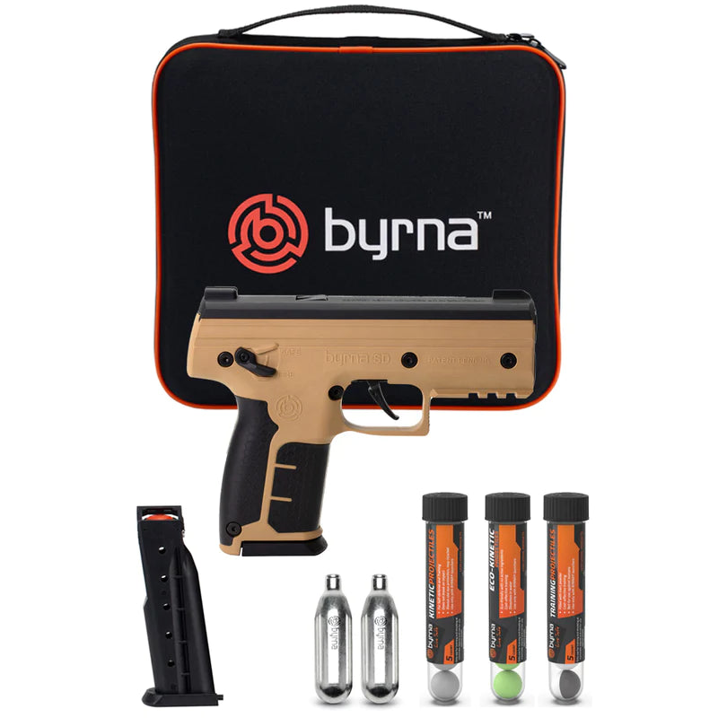 Byrna SD Kinetic Kit Launcher - TAN - CA & NY COMPLIANT KIT 