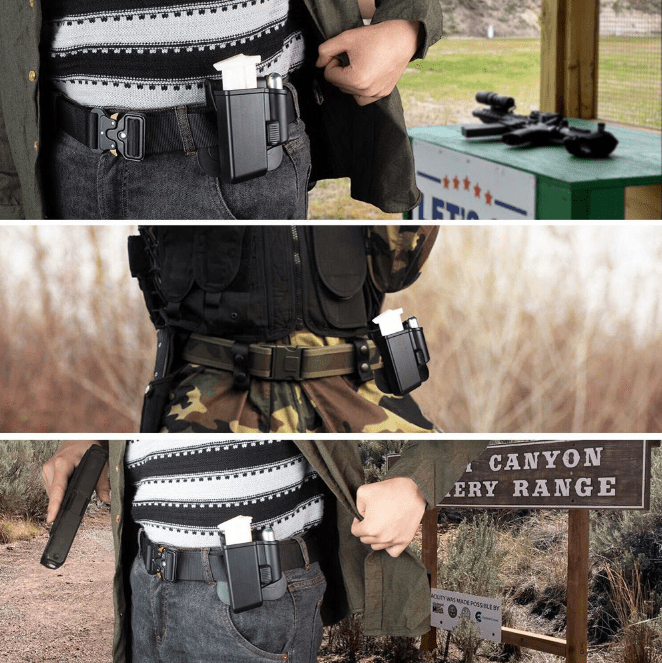 Magazine and Cylinder Pouch Carrier: Fits All Byrna Launchers