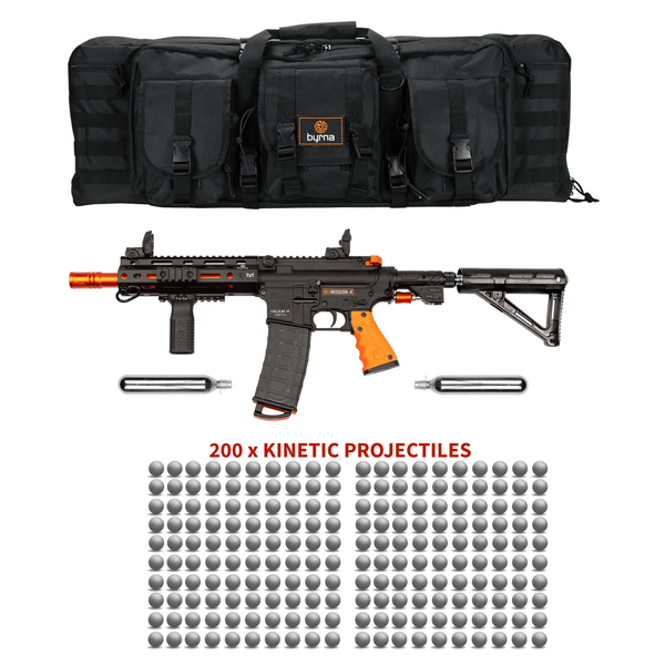 Nakestores Mission 4 Bundle | Includes Byrna Mission 4 Rifle + (200) count Kinetic Projetiles + (2) 88g CO2