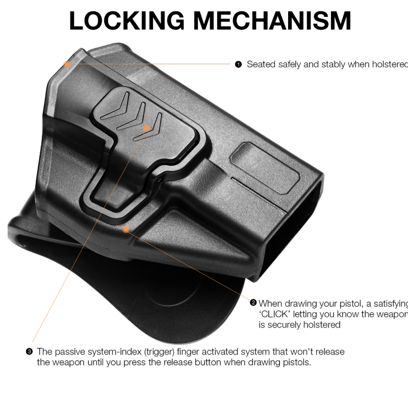 Paddle Holster Level II - Compatible with Byrna SD, EP, XL and LE