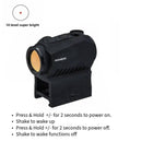 ROMEO5 1X20mm Tactical Shooting Durable Waterproof Fogproof Illuminated 2 MOA Red Dot Reticle Launcher Sight | Picatinny Mount Included - NAKESTORES