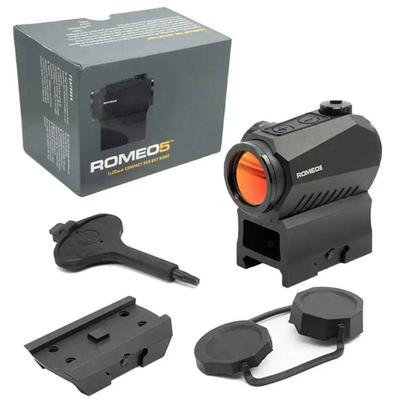 ROMEO5 1X20mm Tactical Shooting Durable Waterproof Fogproof Illuminated 2 MOA Red Dot Reticle Launcher Sight | Picatinny Mount Included