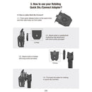 Snap to Click Quick Install Mount Rotating Duty Belt and Molle Adapter - NAKESTORES