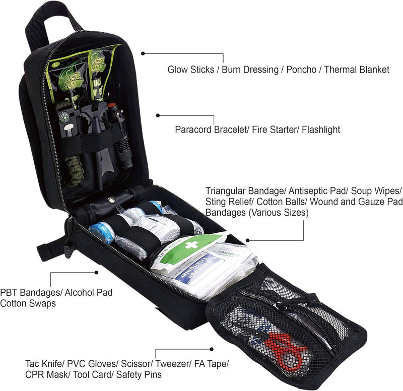 Tactical First Aid & Survival Kit - Ready For Any Self Defense Situation - NAKESTORES