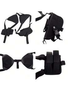 Vertical shoulder holster Fits Byrna SD & LE  and 2 Byrna Magazines