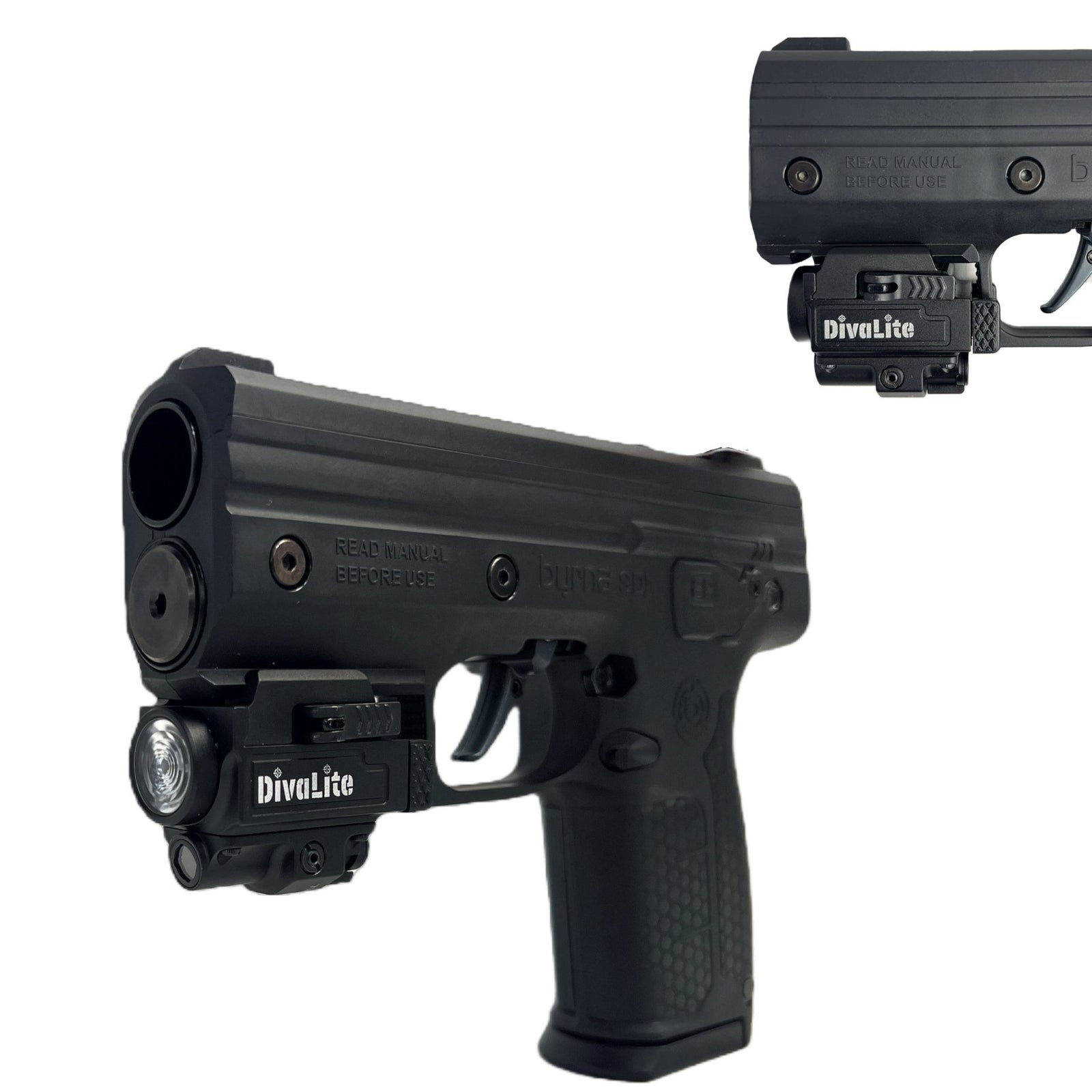 Divalite Byrna LED Tactical Flashlight & Green Laser Combo