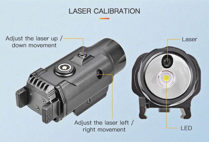 DivaLite Green Laser Light Combo Tactical Led Flash Light For Byrna Launchers 1500 Lumens Powerful light with Magnetic Charging and Easy Clip On