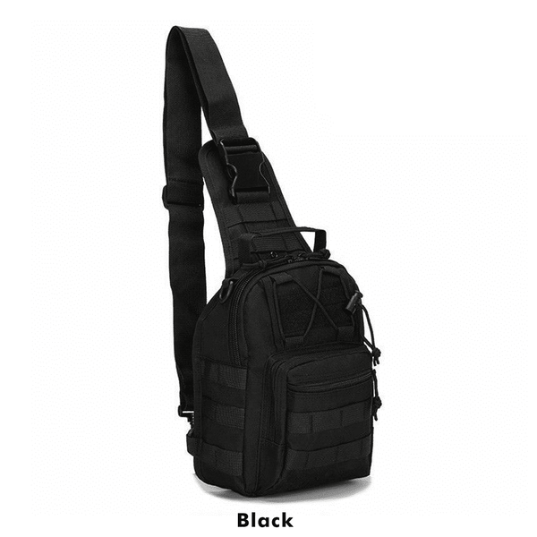 Trained Ready Armed Small Tactical Sling Bag with Holster (BLACK